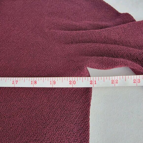 Stitch Note Mens Merino Wool Sweater‎ L Crew Neck Pull Over Long Sleeve L Maroon - Picture 4 of 7